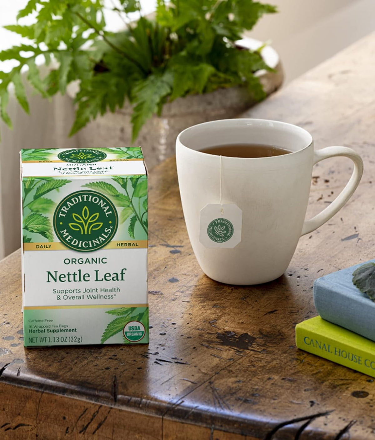 Traditional Medicinals Organic Nettle Leaf Herbal Tea, Supports Joint Health & Overall Wellness, (Pack of 3) - 48 Tea Bags Total