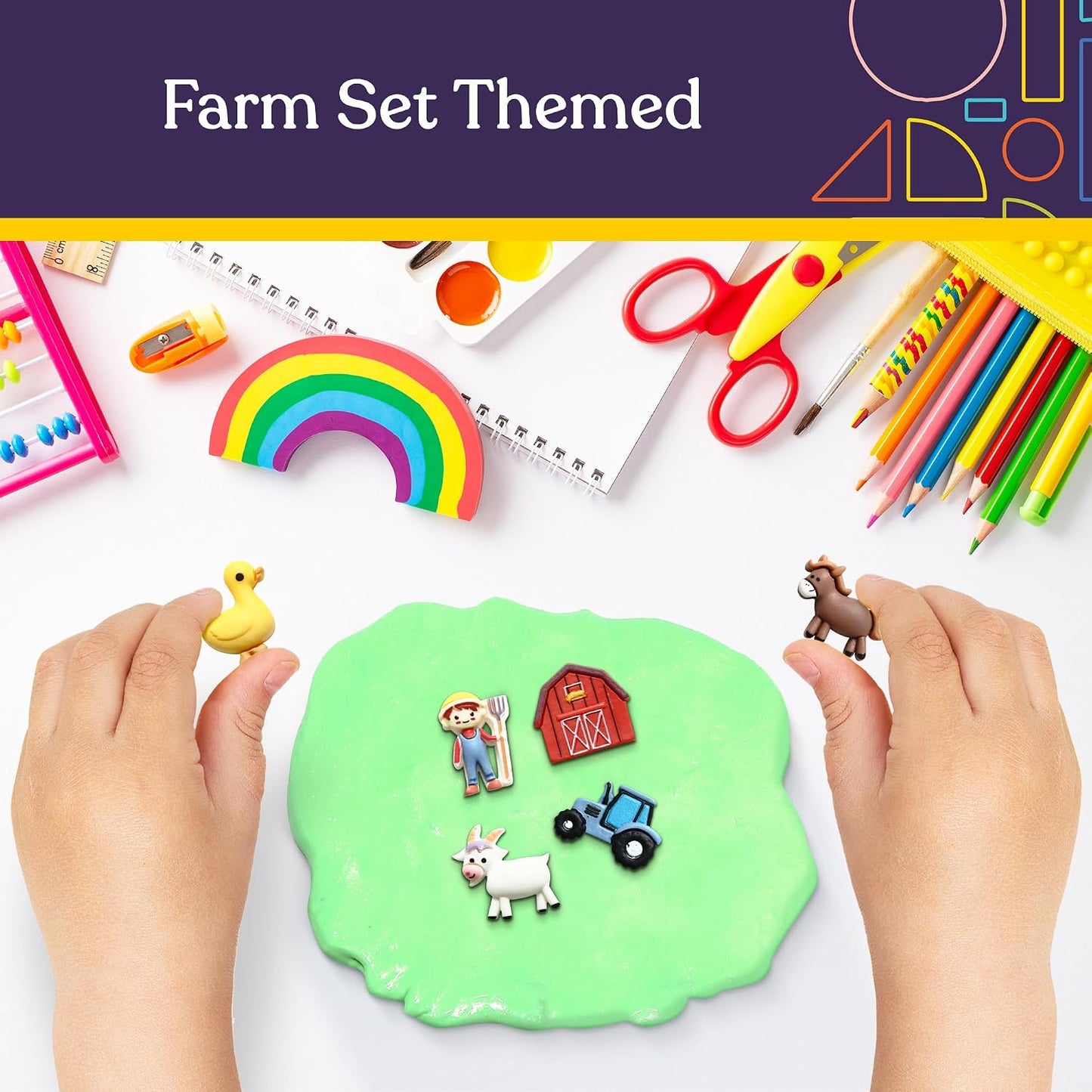 Special Supplies Sensory Therapy Putty for Kids and Adults with Cute Charms, Resistive Hand Exercise Stress Relief Therapy Putty (Farm)