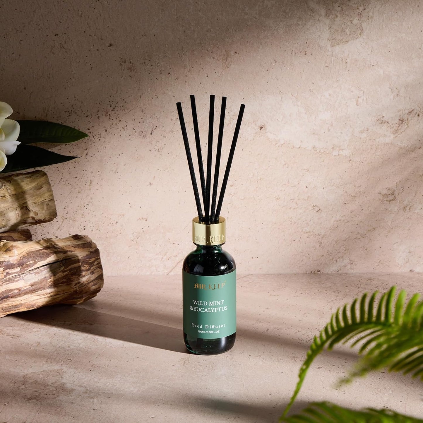 Airkeep Reed Diffuser Oil Set with Reed Sticks,Citrus Aromatherapy Oil Scent Diffuser for Home Office Bathroom Decoration Perfume and Gifts 3.38oz/100ml