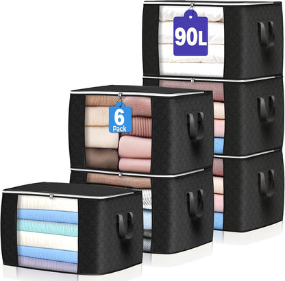 90L Large Storage Bags, Clothes Storage Bins Closet Organizers