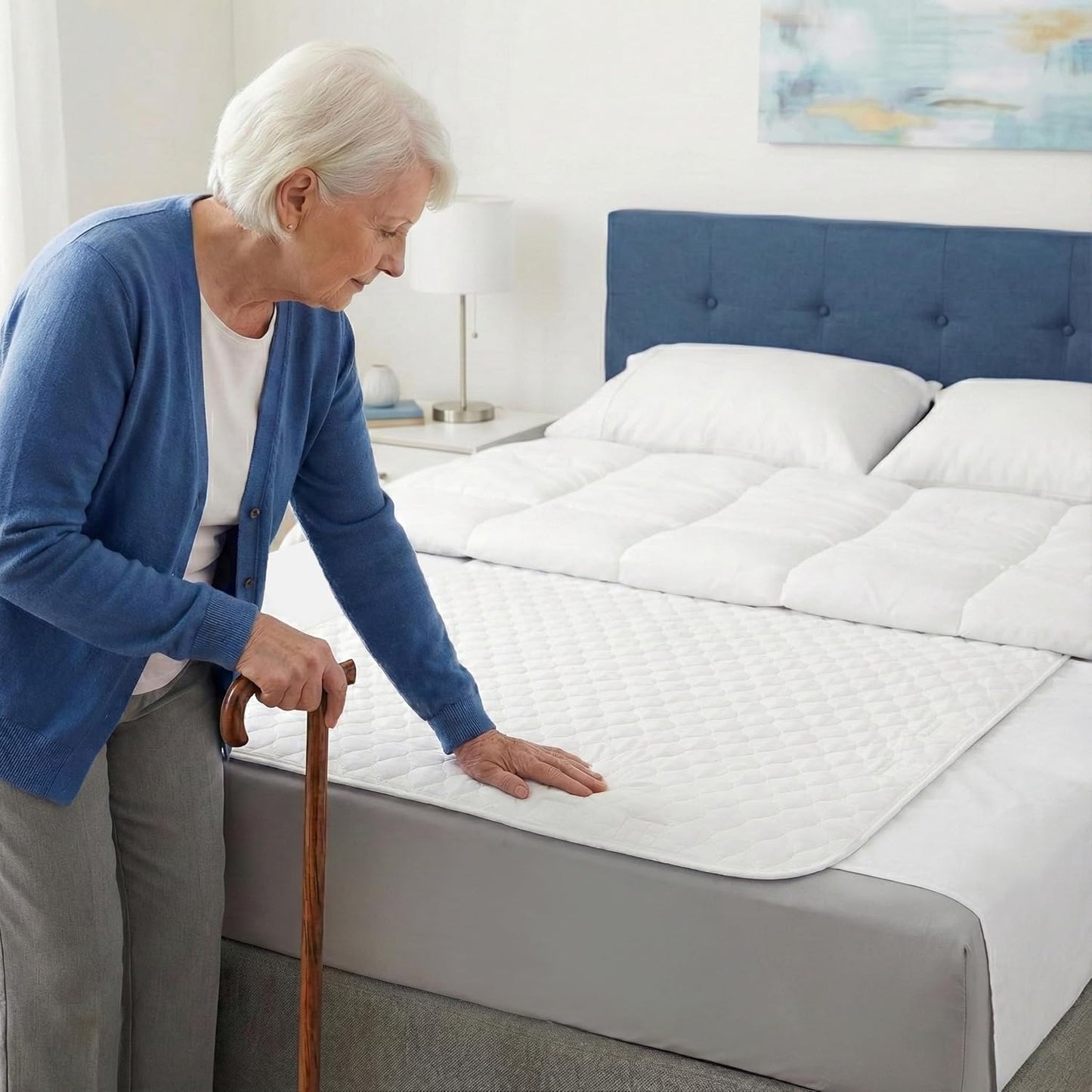 RMS Ultra Soft 4-Layer Washable and Reusable Incontinence Bed Pad, 34"x36"