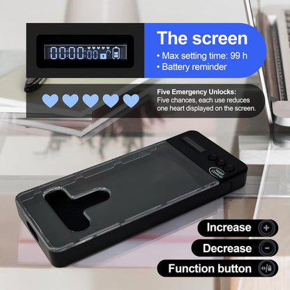Phone Lock Box, Timed Lock Box Cell Phone Locker