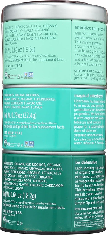 The Republic of Tea: Wellness Stackable Tin Herbal Tea, 42 Tea Bags