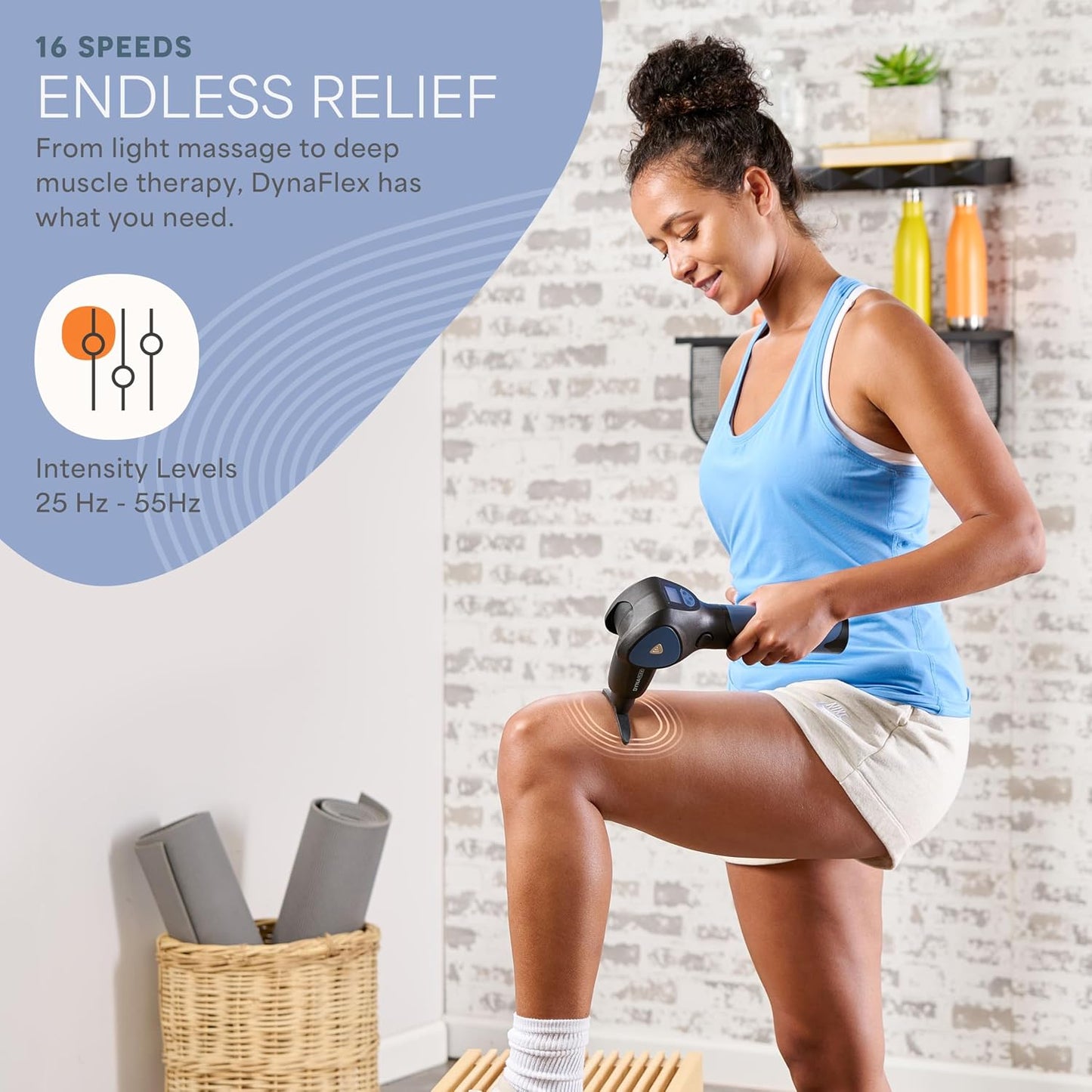 LifePro Mini Massage Gun — DynaMini Portable & Travel Deep Tissue Massage Gun with USB-C & Carrying Case — Quiet Handheld, 4 Attachments & Rechargeable