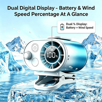 Portable Waist Fan, Clip on Neck Fan 5200mAh Rechargeable Hands-Free