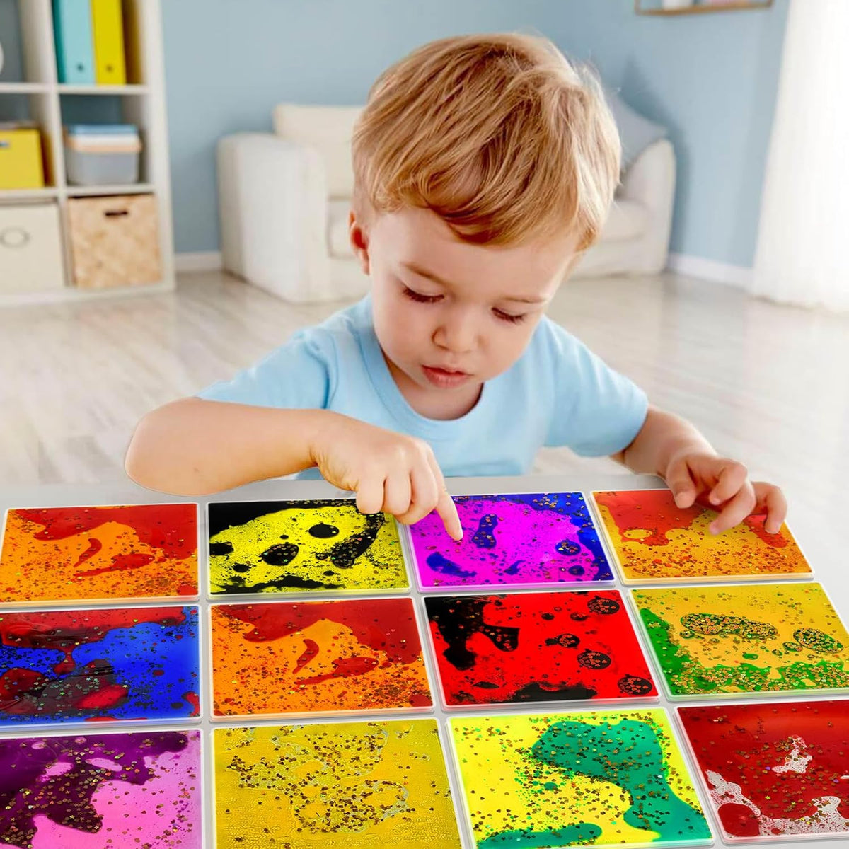 Onyoloy Sensory Soft Gel Liquid Toys - Hexagon Sensory Motion Fidget