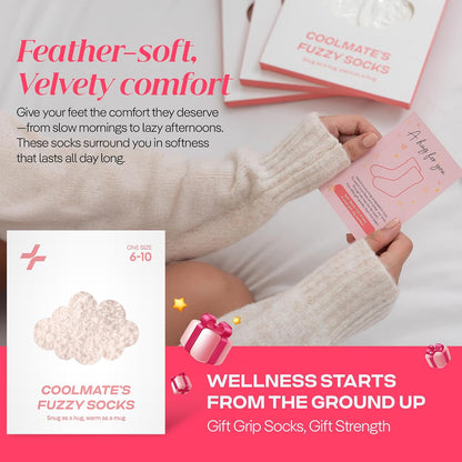 COOLMATE Fuzzy Socks for Women Gift Box – Cozy Soft Cloud Socks for Spa Home, Mother’s Day Gifts for Mom Grandma
