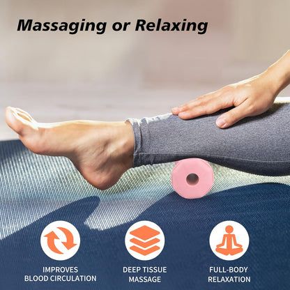 Foot Massager Roller for Plantar Fasciitis, Portable Reflexology Tool | Deep tissue massage for feet, calf, arch and heel pain. for plantar fasciitis relief, home, office and travel use