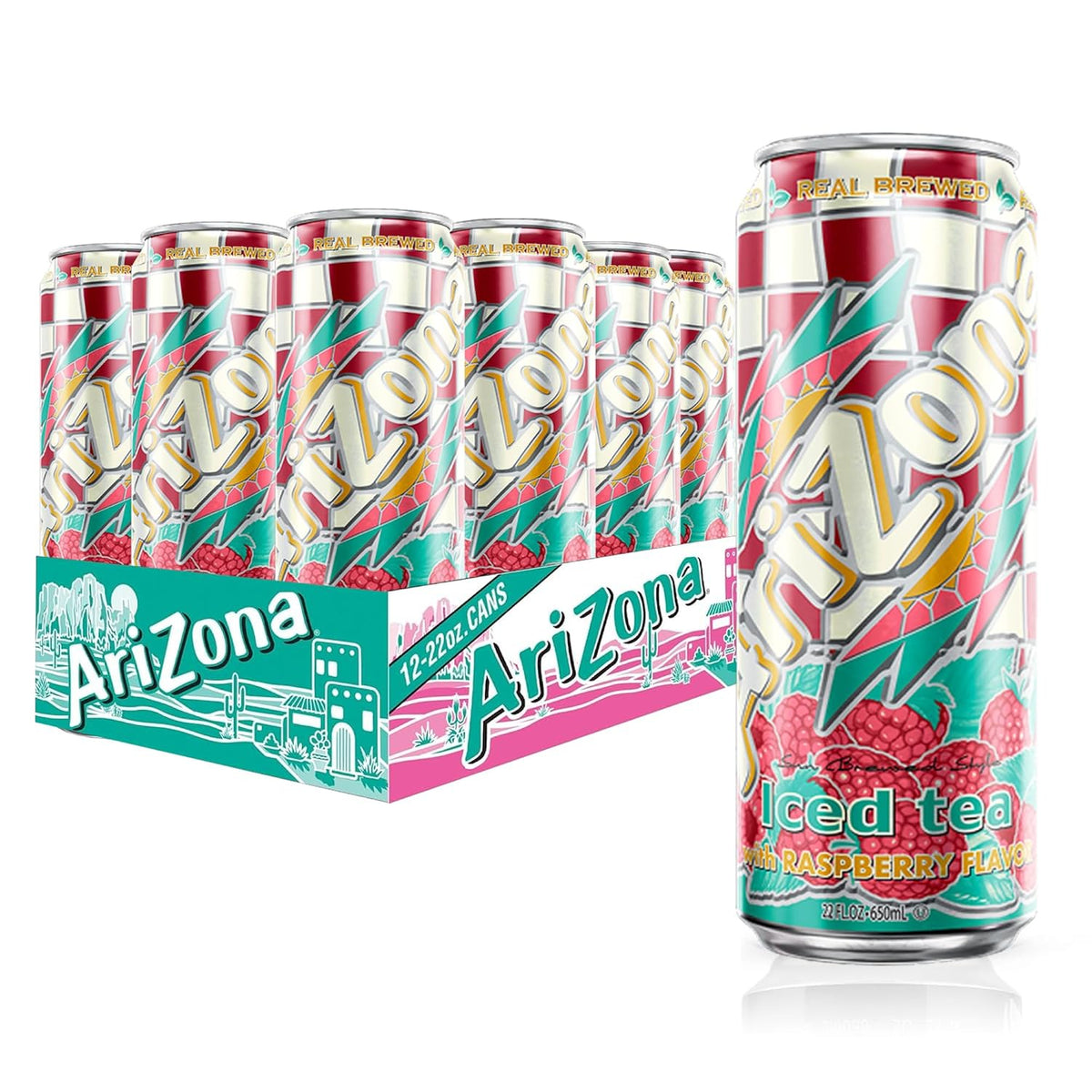 Arizona Raspberry Tea - Big Can 22 Fl Oz (12 Pack)