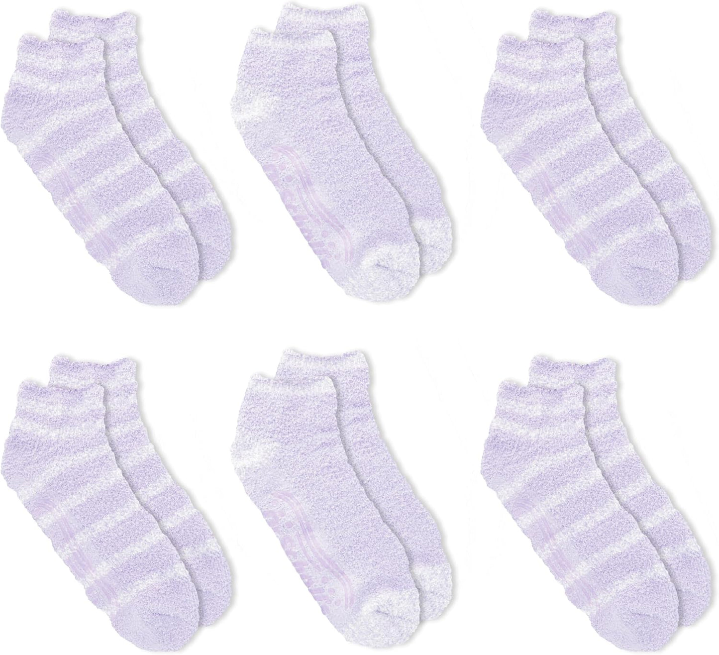 Dr. Scholl's Womens Low Cut Soothing Spa - Lavender & Vitamin E Infused 2 3 Pair Packs Bottom Grippers Sock, Blue, Pink/Blue, 4-10 US