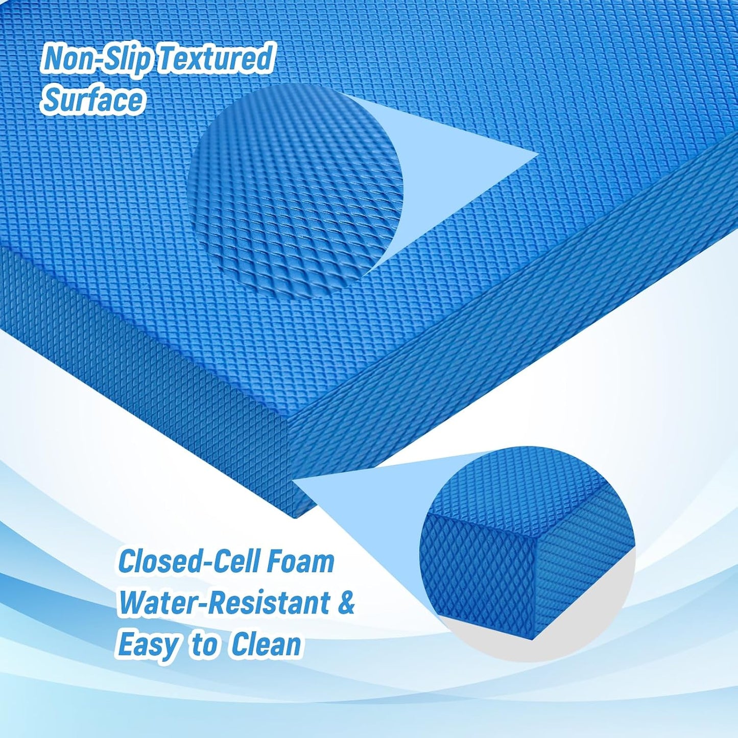 High-Density Balance Pad for Exercise,Non-Slip Foam Mat for Pilates, Fitness,Yoga, Core Training Physical Therapy, Knee Pad for Floor