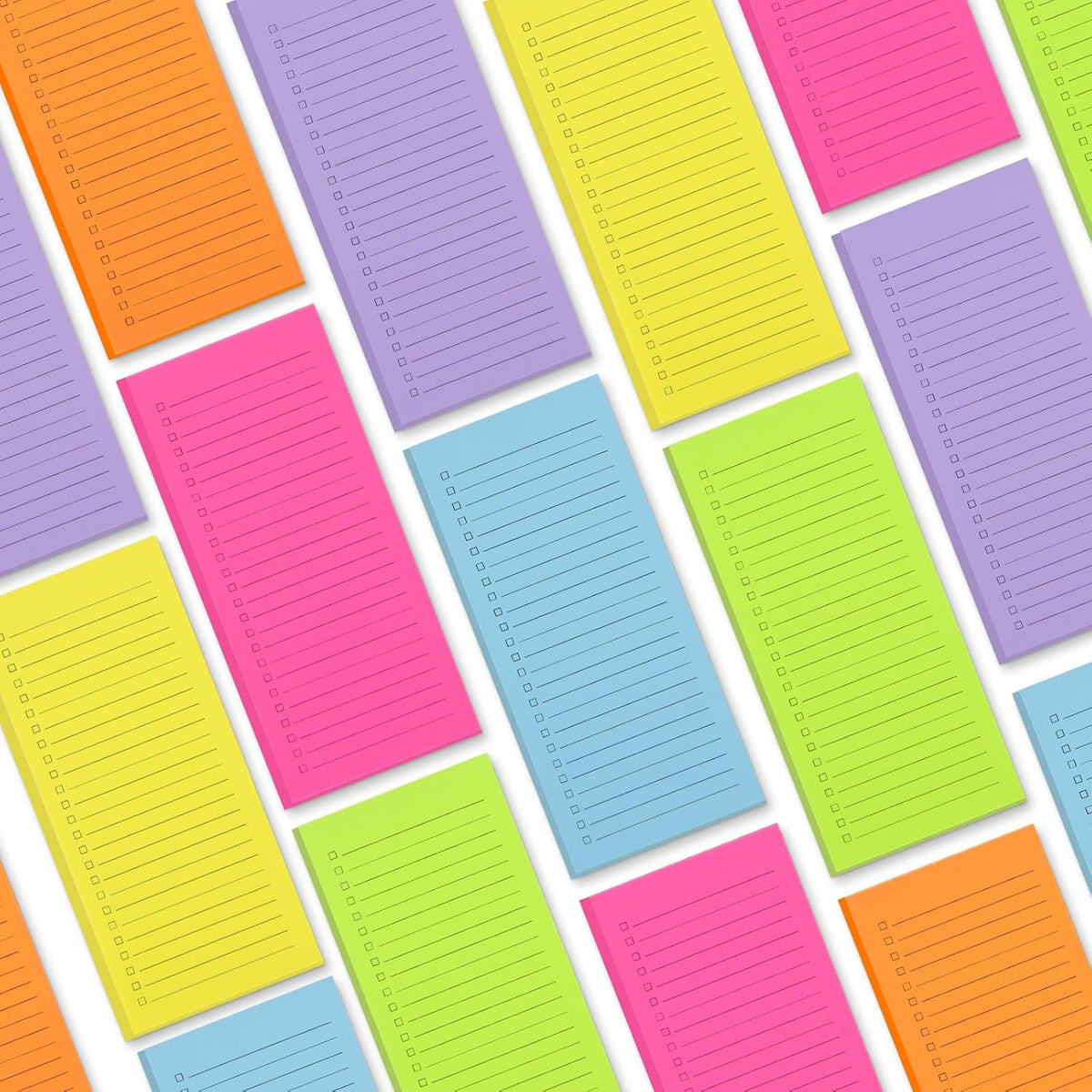 6 Pack Magnetic Notepads, Notepads Grocery List Magnet Pad for Fridge,Full Magnet Back Design Notepad for Grocery Lists, Shopping Lists, to-Do Lists(240 Sheets)
