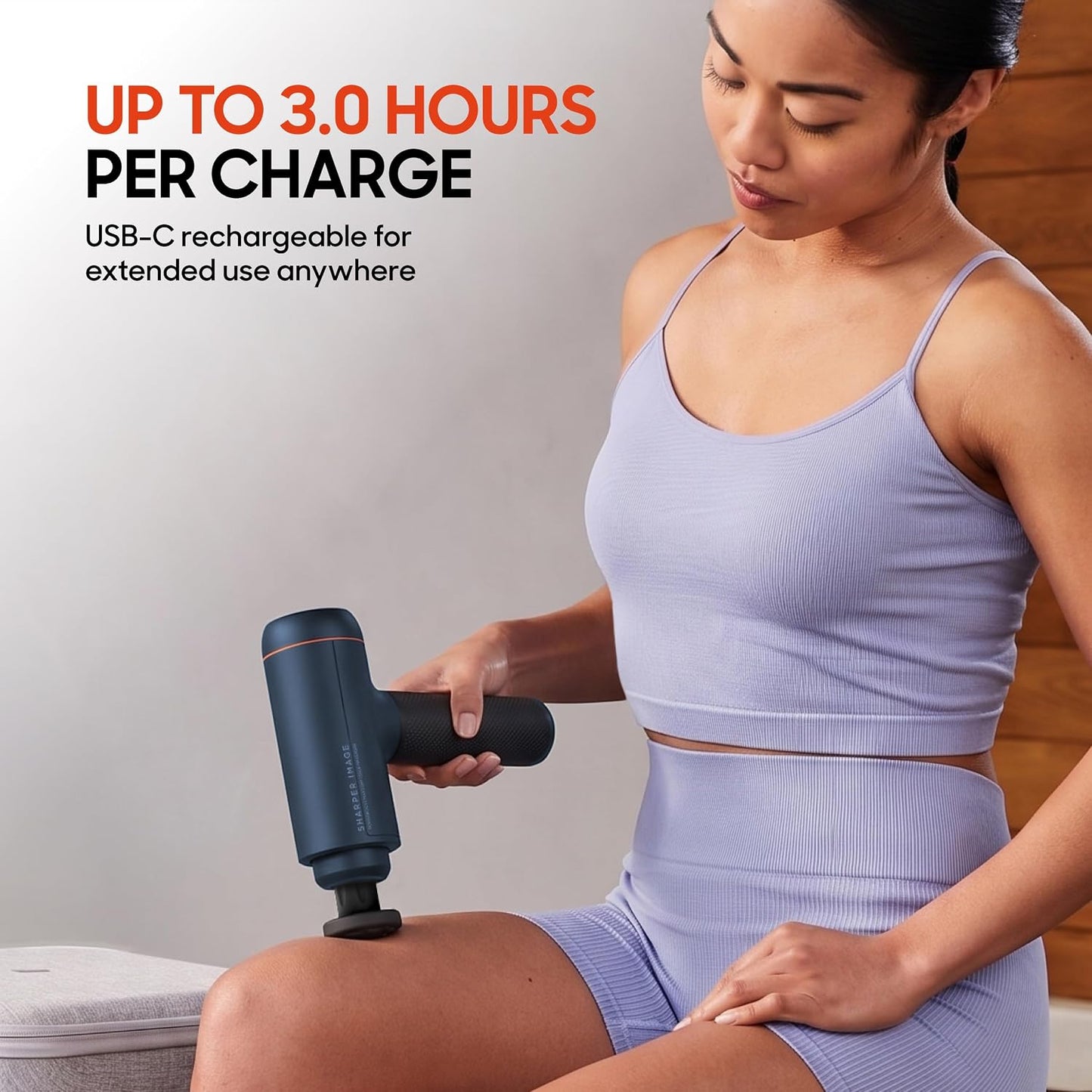 Sharper Image PowerBoost Max Massage Gun [2026 Version] Anti-Stall Deep Tissue Percussion Massager| 7 Speeds| Workout Muscle Recovery| Pain Relief| Back & Shoulder Massage Tool| Gifts for Men Women