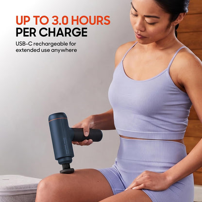 Sharper Image PowerBoost Max Massage Gun [2026 Version] Anti-Stall Deep Tissue Percussion Massager| 7 Speeds| Workout Muscle Recovery| Pain Relief| Back & Shoulder Massage Tool| Gifts for Men Women