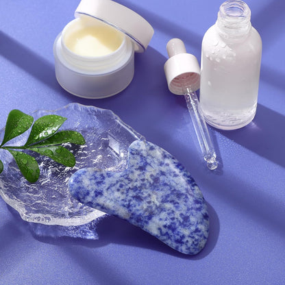 rosenice Gua Sha Facial Tools Guasha Tool Gua Sha Jade Stone Manual Massage Sticks for Jawline Sculpting and Puffiness Reducing for Face Body Tensions Reduce Festive Gifts