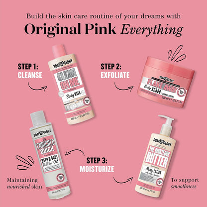 Soap & Glory Original Pink The Scrub Of Your Life Exfoliating Body Scrub - Smoothing & Buffing Vegan Scrub - Rose & Bergamot Body Polish with Shea Butter & Vitamin E (200ml)