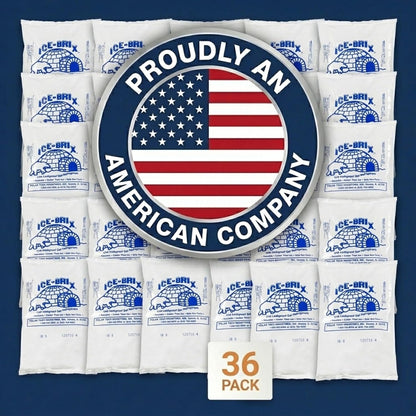 ICE-BRIX Reusable Gel Ice Packs for Shipping, 5 x 2.75 x 0.75 in, 3 oz White (96 Pack) - Compact Cold Packs for GLP-1 Medication Mailers, Lunch Boxes, Small Coolers, Frozen Food & Perishables