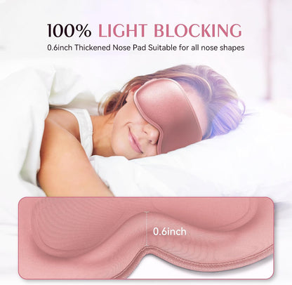 Weighted Blackout Sleep Mask for Men, 3D Contoured Zero Eye Pressure, Lash-Friendly Deep Eye Cups, Adjustable Slide Buckle Strap, Office Nap & Business Travel Essential, Relaxation Gift for Him(Black)