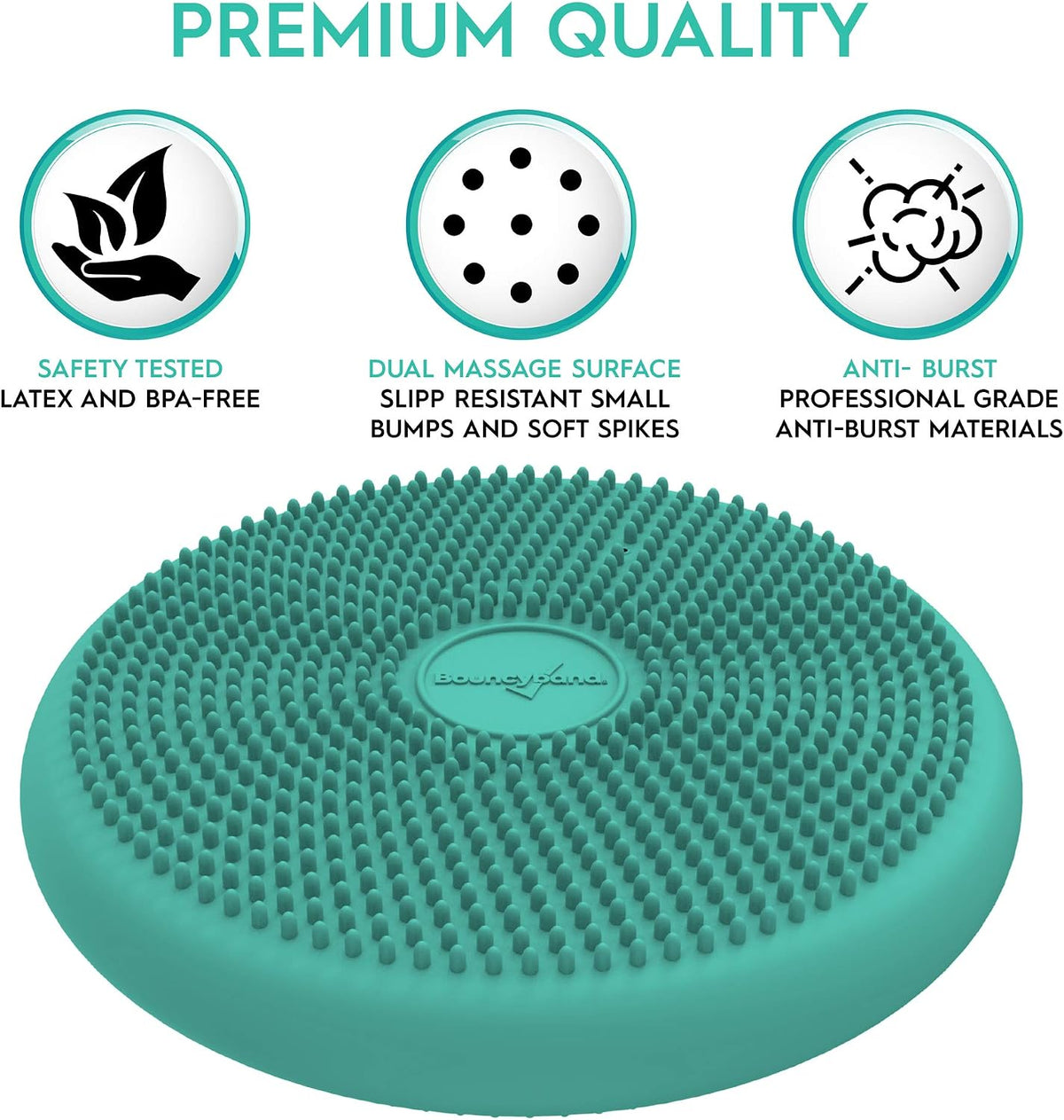 Bouncyband – Wiggle Seat – Purple, 13” D – Large Sensory Cushion for Kids