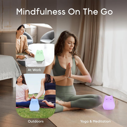 Breathing Pal 'Ted'- Mindfulness Breathing Light, Guided Visual Meditation Breathing Light, Anxiety Relief Items for Calm Down Corner/Meditation/Sleep for Adult&Kid