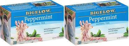 Bigelow Peppermint Caffeine Free Herbal Tea, 20 ct