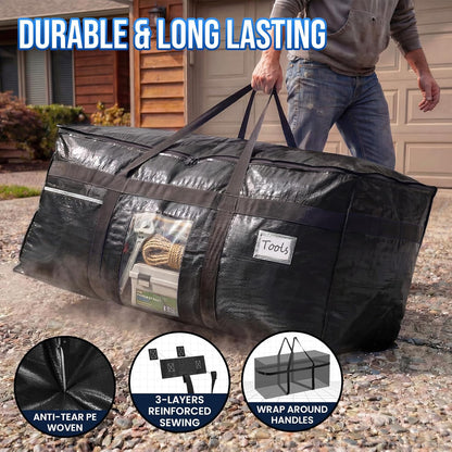 TAILI 69 Gallon Extra Large Storage Bags with Visible Window,Blue
