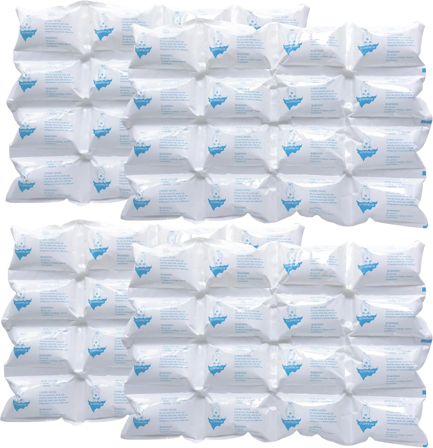 Reusable Ice Packs for Shipping & Coolers Dry Ice for Shipping Frozen Food Cold Pack for Lunch Bags, Long Lasting Cold Ice Pack Sheets for Transport Food (10 Sheets x 16 Cells)
