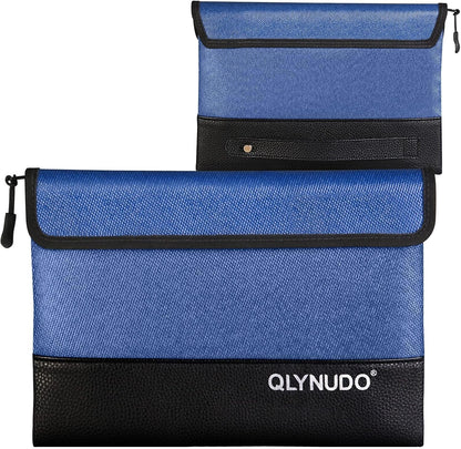 Fireproof Money Bag 2 Pack, Waterproof Document Pouch for Cash & Passport