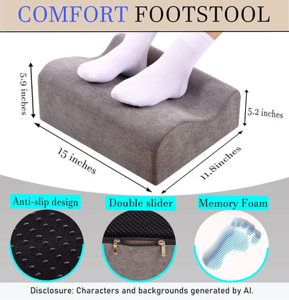 Work Foot Rest Under Desk,Comfort Foot Rest for Couch | Foot Rest For Under Desk at Work,At Soft Ergonomic Footrest,Support Foot Pillow,Heel Chair,Leg Elevation Pillow blue