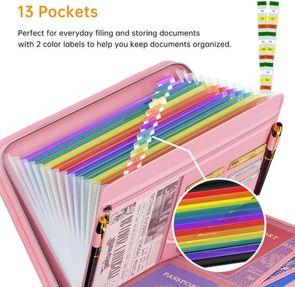 Tamfile Fireproof Accordion File Organizer, Expanding File Folder