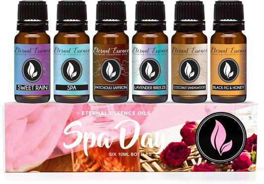 Eternal Essence Oils Beach Set of 6 Premium Fragrance Oils - Includes White Sand, Ocean Breeze, Honolulu Sun, Mermaid, Caribbean Escape, and Sun & Sand Scented Oils - 10ML