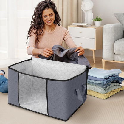 Fab totes Storage Bags for Clothes Blanket Storage Bins with Lids