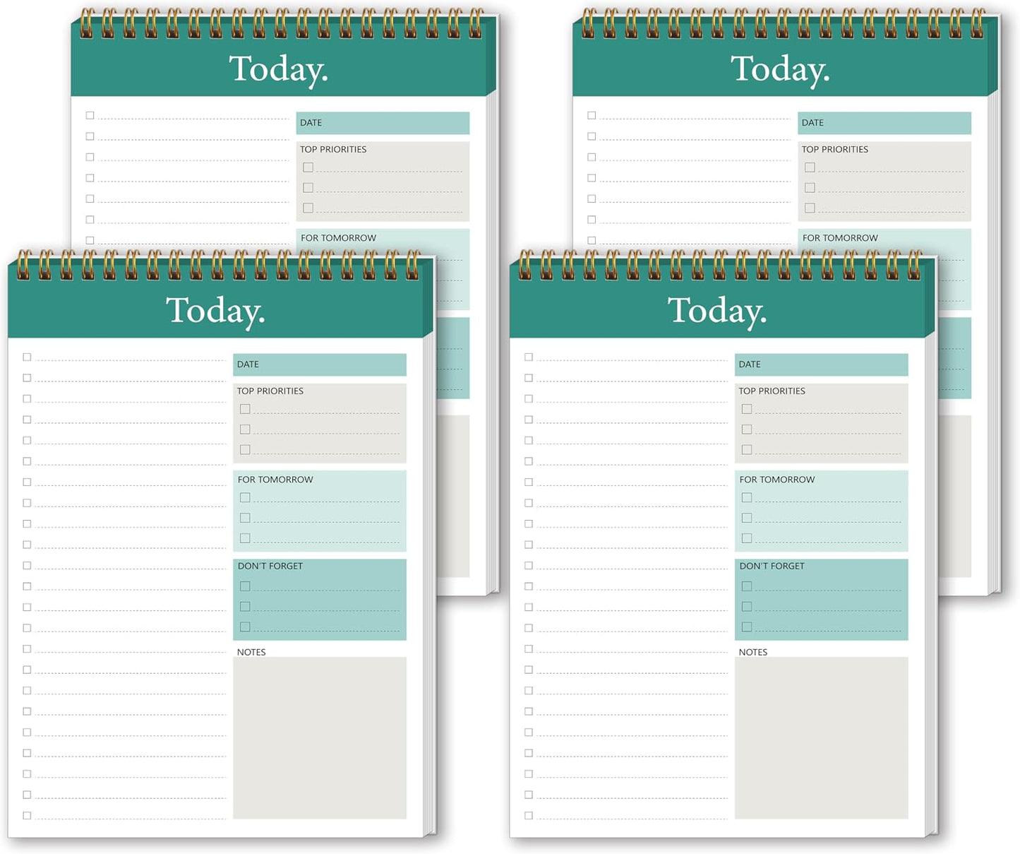 104 Pgs To Do List Notepad - Daily Planner Notepad Undated 52 Duplex-Printed Undated Sheets Tear Off, 6.5" x 9.8" Checklist Productivity Organizer with Hourly Schedule for Tasks