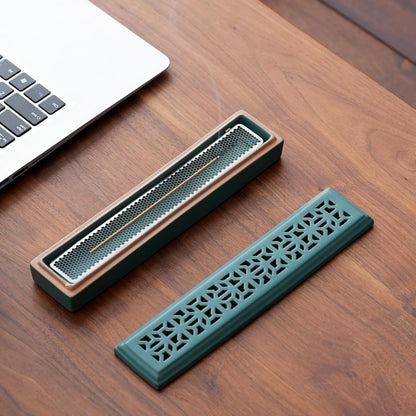 CEREMONY Incense Holder for Sticks, Ceramic Insence-Stick Holder Ash Catcher, Incense Holder Timkburner for Meditation Yoga Spa Room Incense Holder (Lever Brown)