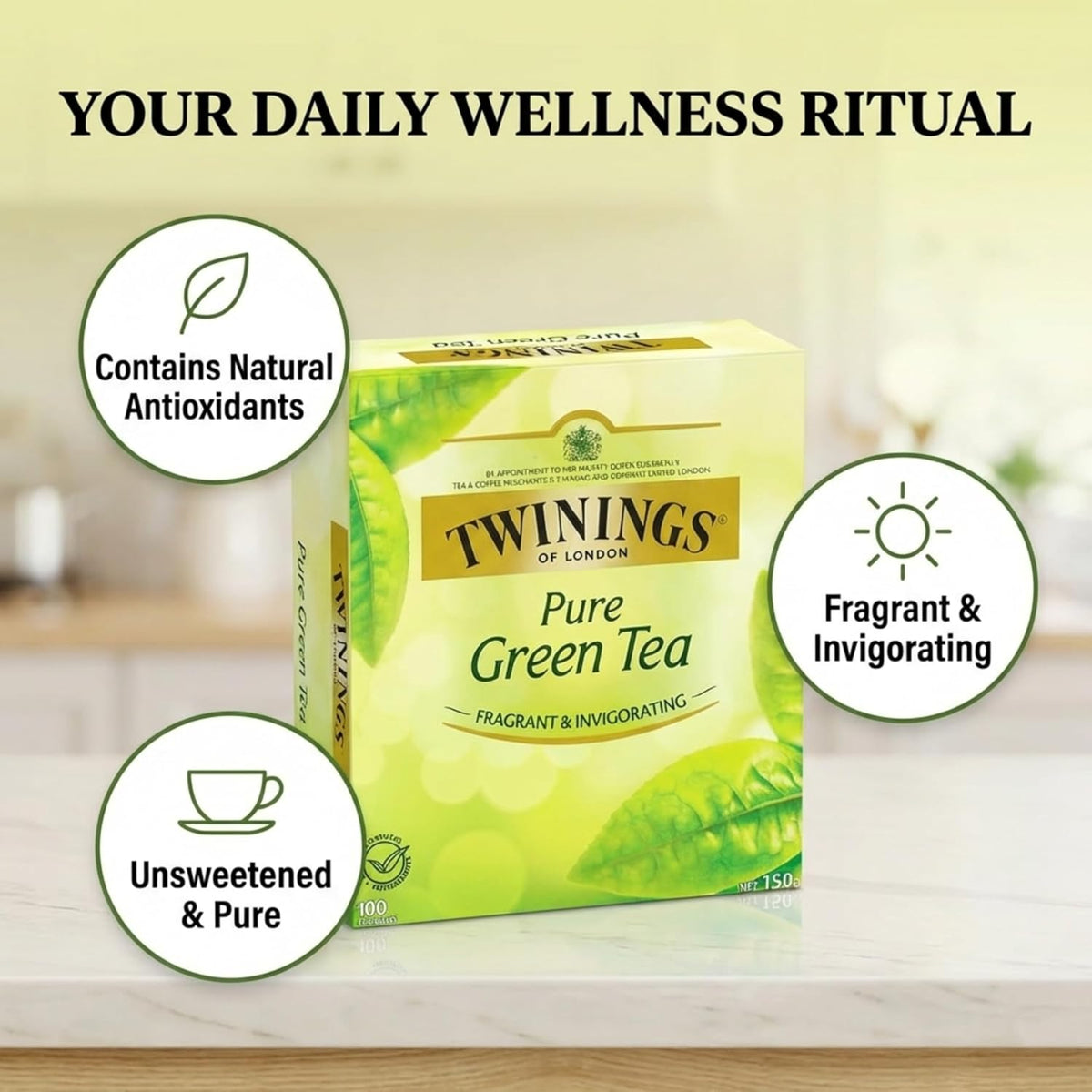 Twinings Tea – All Natural, Pure Green Tea Bags – 100 Count