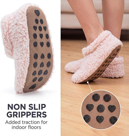 Cozylook Fuzzy Slippers for Women Indoor Soft Sole Slipper Socks