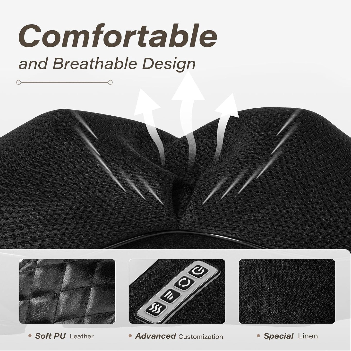 Blue Elf Shiatsu Neck Back Massager,Kneading Electric Massager with Heat