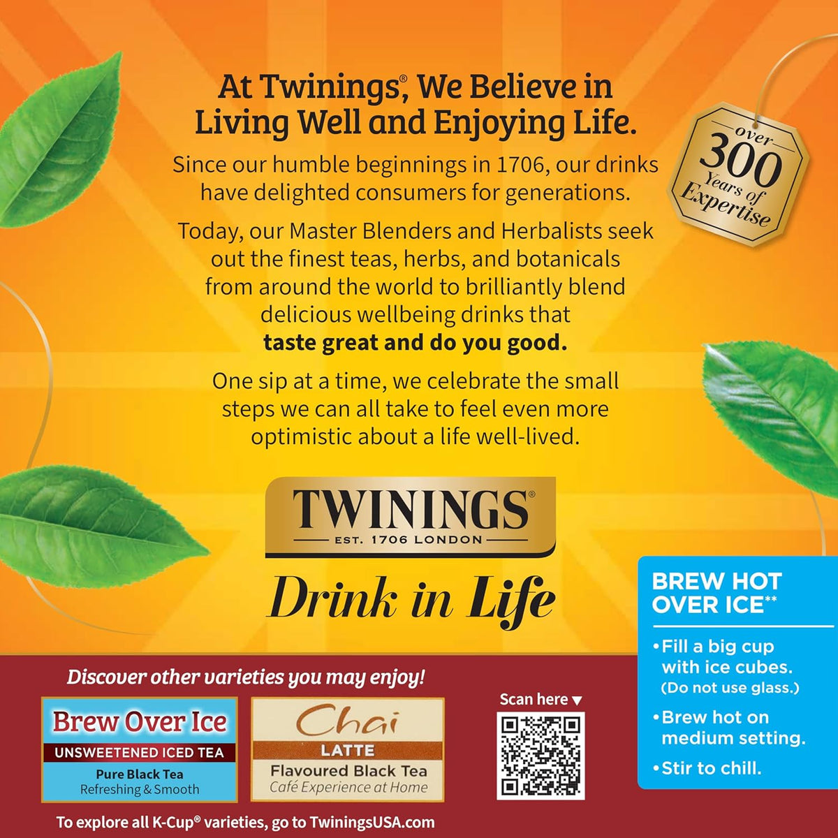 Twinings Chai Black Spiced Tea K-Cup Pods for Keurig, 12 CT Box (6 Pack)