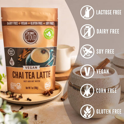 Coconut Cloud: Vegan Spiced Chai Tea Latte | Creamy, Delicious & Easy Dairy Free Alternative. Made in Colorado (Lightly Sweetened, Gluten Free, Soy Free), 16 oz