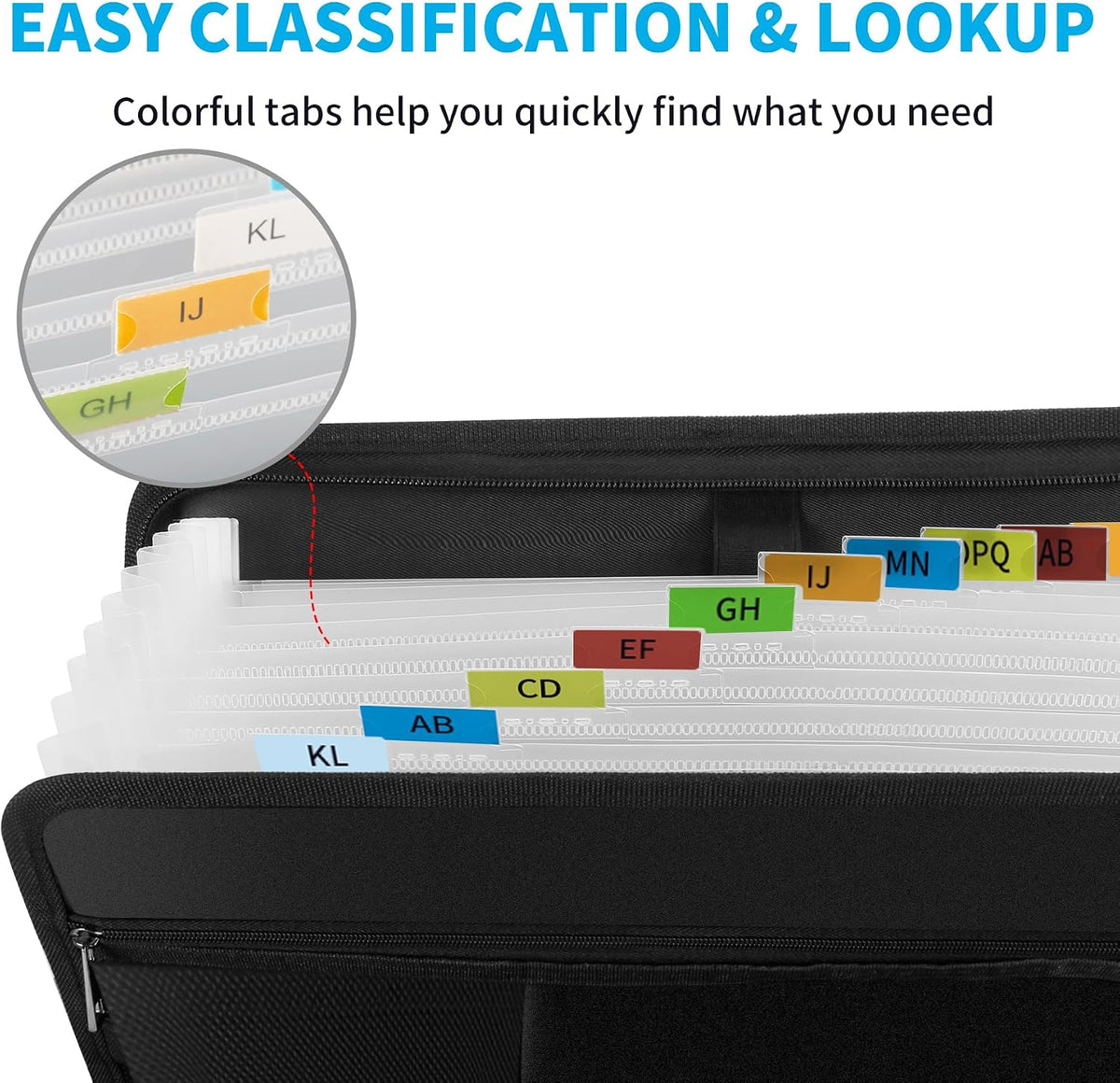Important Document Organizer with Lock, Fireproof Accordion File Organizer