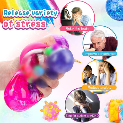 36 Pack Stress Balls, Squishy Balls, Squishy Fidget Stress Relief