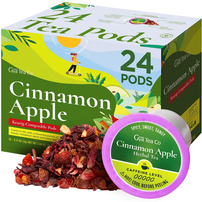 Gya Tea Co Chamomile Lavender Herbal Tea Pod (16 Count)- Decaf Wellness Tea for Body Comfort & Relaxing