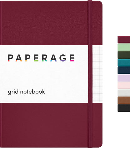PAPERAGE Lined Journal Notebook, Hardcover Journal for Women & Men, 160 Pages, (5.6 in x 8 in), College Ruled Journaling Notebook for Work, School Supplies & Note Taking, (Black)