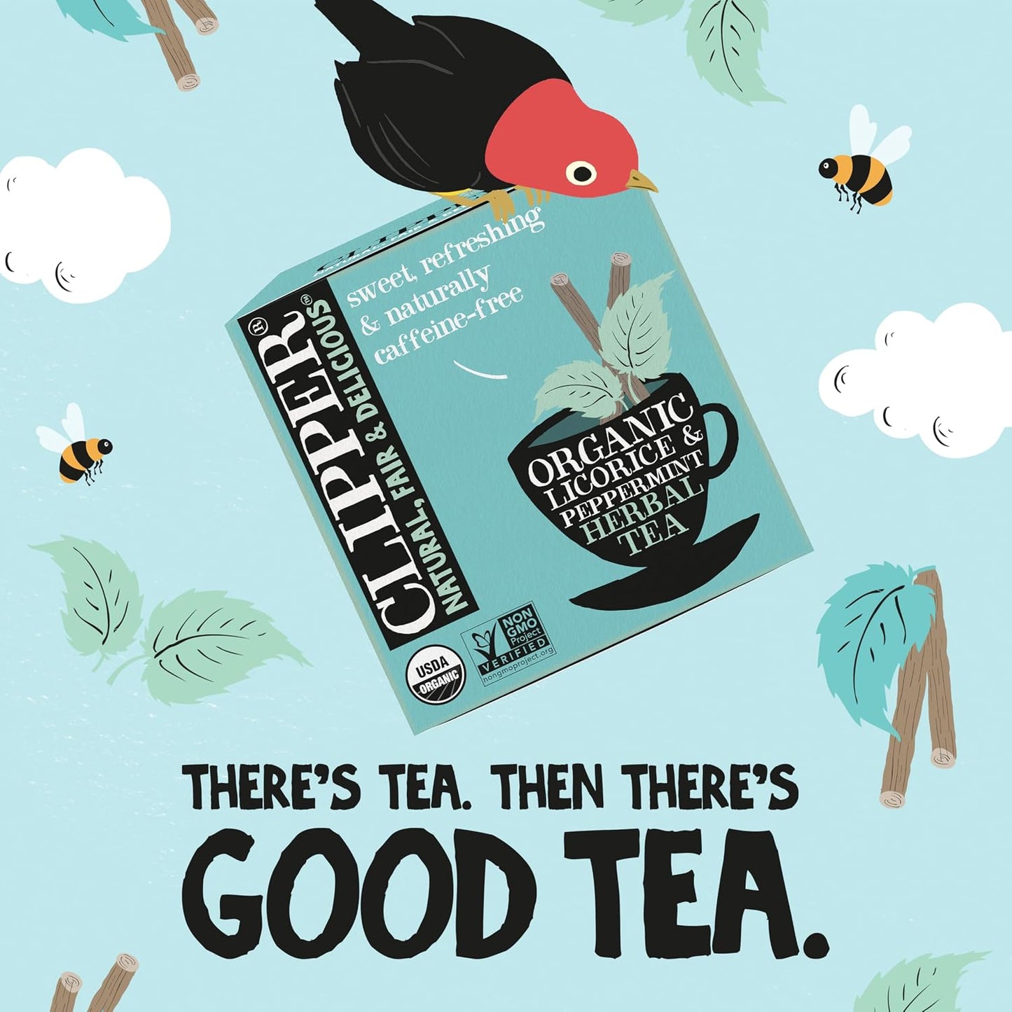 Clipper Tea Snore and Peace Chamomile & Lavender Herbal Tea – Caffeine Free, USDA Organic, Great Hot or Iced – Comfortingly Floral, Natural, Fair & Delicious – 50 Tea Bags
