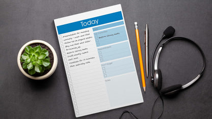 Better Office Products To Do List Notepad, 7" x 10" Today Note Pad, 52 Sheets, Daily Agenda Productivity Checklist Organizer (1 Pack)