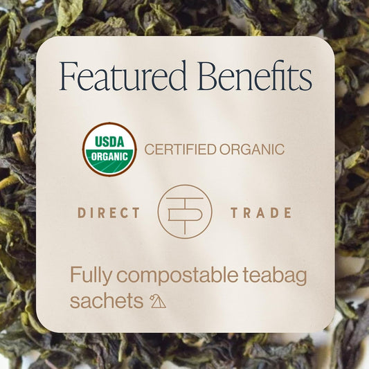 Rishi Tea Earl Green Japanese Organic Sachet Tea Bags, 30ct