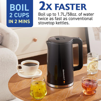 Elite Gourmet 1L Glass Electric Water Kettle, BPA-Free Fast Boil, Mint