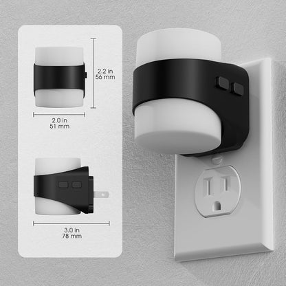 Briignite Night Light, Night Lights Plug into Wall, Soft White LED Nightlight for Kids, Adjustable Brightness 0-100LM, Dusk to Dawn Sensor, Soft Light for Bedroom, Hallway, Nursery, 2 Pack