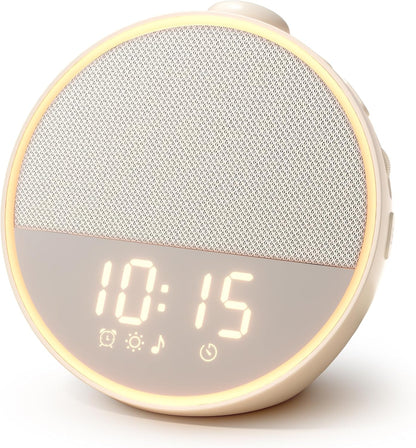 Sound Machine - Alarm Clock White Noise Sound Machine for Sleep, Night Light, 30 Soothing Sounds, 10 Gentle Alarms, Sleep Timer, Screen-Free Sleep Routine for Adults, Travel, Nightstand, Office