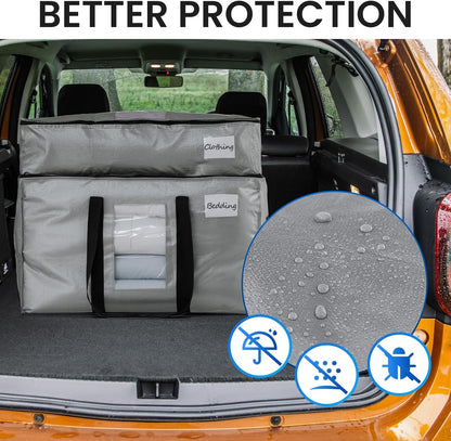 TAILI Blue Extra Large Moving Bags,Storage Bags with Visible Window